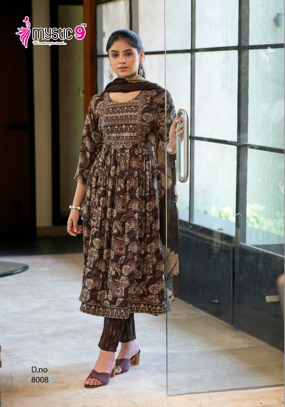 Sara Vol 8 By Mystic 9 Rayon Printed Kurti With Bottom Dupatta Wholesale Market In Surat